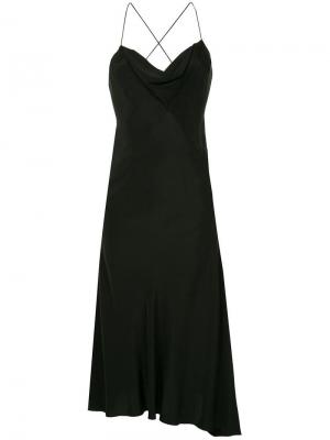 Asymmetrical open back dress Kitx. Цвет: черный