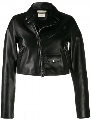 Укороченная куртка Bottega Veneta. Цвет: черный