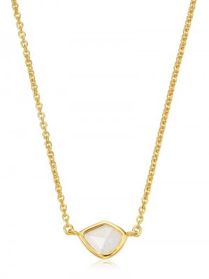 GP Siren mini nugget moonstone necklace Monica Vinader. Цвет: золотистый