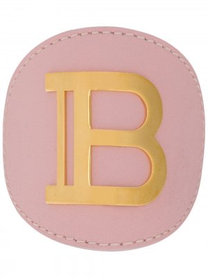 Заколка для волос с металлическим логотипом Balmain. Цвет: розовый