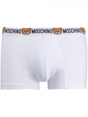 Боксеры с логотипом Moschino. Цвет: белый