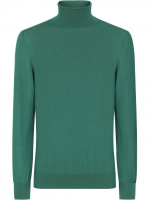 Кашемировый джемпер с высоким воротником Dolce & Gabbana. Цвет: зеленый