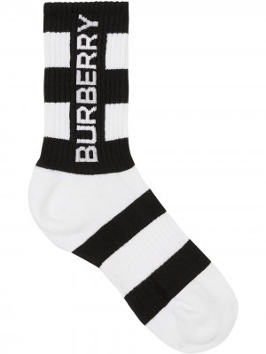 Носки с логотипом Burberry. Цвет: белый