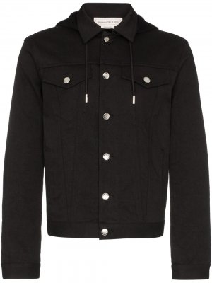 Джинсовая куртка с логотипом Alexander McQueen. Цвет: черный