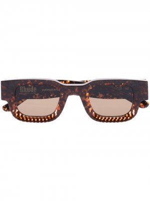 Солнцезащитные очки Rhevision 670 из коллаборации с Rhude Thierry Lasry. Цвет: коричневый