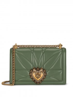 Большая сумка через плечо Devotion Dolce & Gabbana. Цвет: зеленый