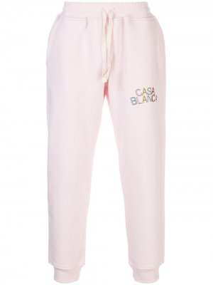 Спортивные брюки с вышитым логотипом Casablanca. Цвет: розовый