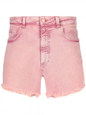 Джинсовые шорты с завышенной талией Pt05. Цвет: розовый