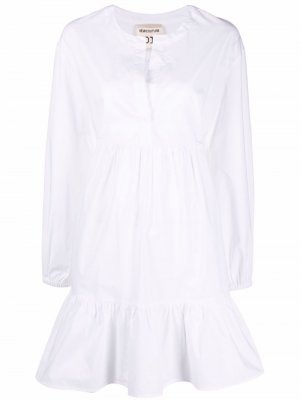 Ярусное платье мини Semicouture. Цвет: белый