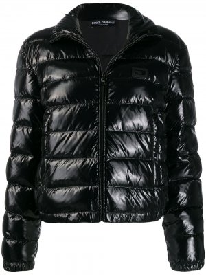 Куртка-пуховик Dolce & Gabbana. Цвет: черный