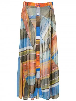 Длинная юбка Amir Slama. Цвет: разноцветный