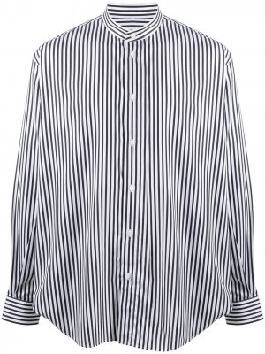 Полосатая рубашка с воротником-стойкой Givenchy. Цвет: белый
