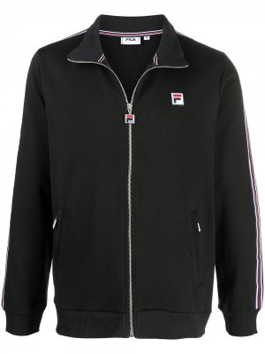 Спортивная куртка на молнии с вышитым логотипом Fila. Цвет: черный