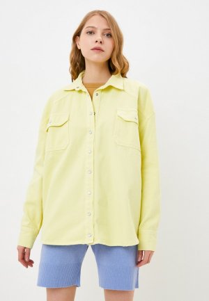 Рубашка джинсовая Top. Цвет: желтый