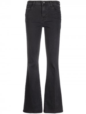Расклешенные джинсы средней посадки J Brand. Цвет: черный
