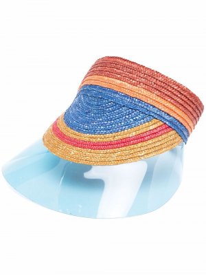 Соломенная шляпа в стиле колор-блок Missoni Mare. Цвет: синий