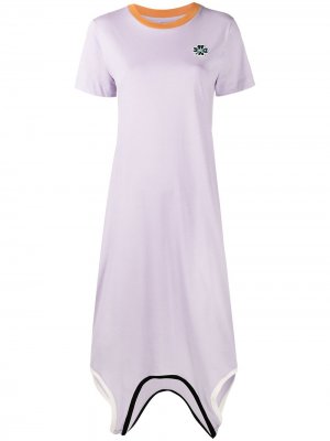 Платье-футболка с контрастной отделкой Marni. Цвет: фиолетовый
