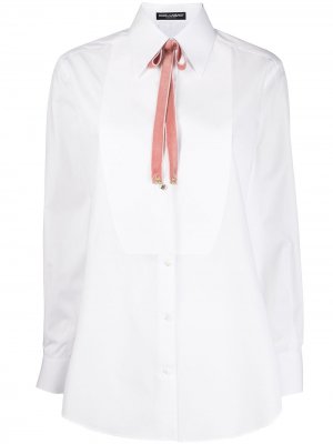 Поплиновая рубашка Dolce & Gabbana. Цвет: белый