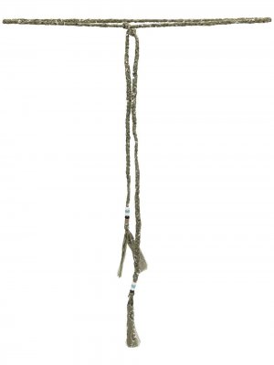 Ремень с завязками и принтом Alanui. Цвет: зеленый