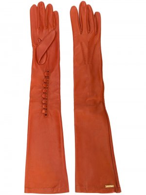 Длинные перчатки Dsquared2. Цвет: оранжевый