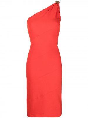 Платье на одно плечо с цепочкой Givenchy. Цвет: красный