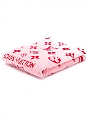 Полотенце с монограммой Louis Vuitton. Цвет: розовый