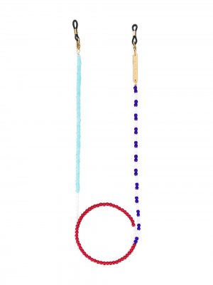 Цепочка для очков Candy Lace с бусинами Frame Chain. Цвет: синий