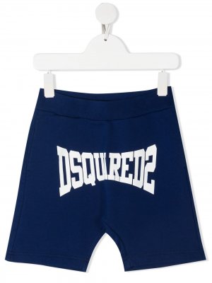Спортивные шорты с логотипом Dsquared2 Kids. Цвет: синий
