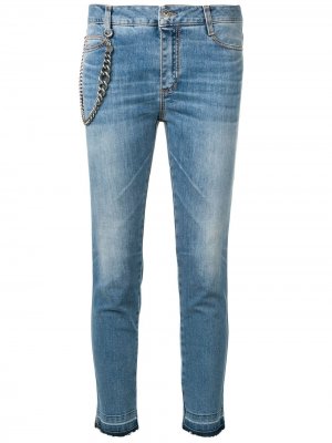 Укороченные джинсы с цепочкой Ermanno Scervino. Цвет: синий