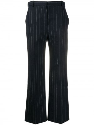 Расклешенные брюки в тонкую полоску Nina Ricci. Цвет: синий