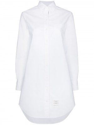 Платье-рубашка мини с полосками RWB Thom Browne. Цвет: белый