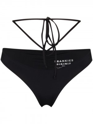 Плавки бикини Foxy с завязками Frankies Bikinis. Цвет: черный
