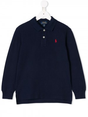 Logo embroidered polo shirt Ralph Lauren Kids. Цвет: синий