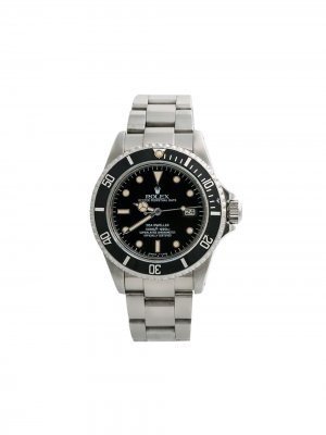 Наручные часы Sea-Dweller pre-owned 40 мм 1983-го года Rolex. Цвет: черный