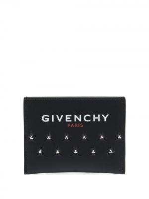 Декорированный картхолдер с логотипом Givenchy. Цвет: черный