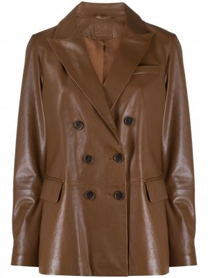 Двубортная куртка Desa 1972. Цвет: коричневый