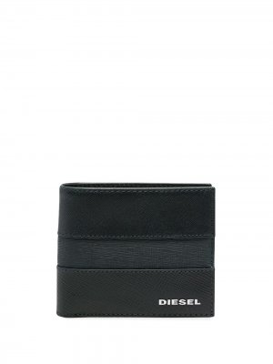 Бумажник с контрастной полоской Diesel. Цвет: синий