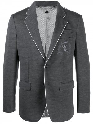 Пиджак с вышивкой Billionaire. Цвет: серый