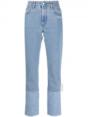 Прямые джинсы с завышенной талией Off-White. Цвет: синий