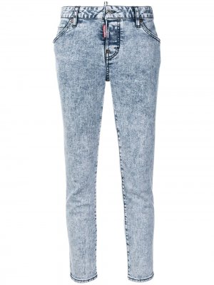 Выбеленные джинсы скинни Dsquared2. Цвет: синий