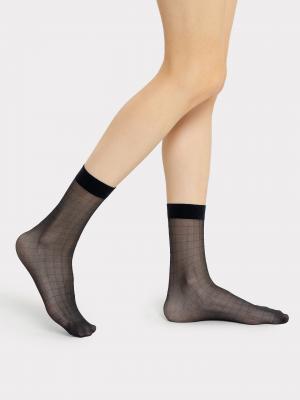 Высокие женские полиамидные носки черного цвета Mark Formelle. Цвет: черный