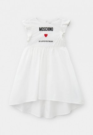 Платье Moschino Kid. Цвет: белый