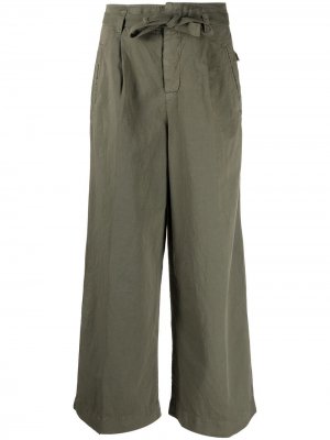 Широкие брюки с завышенной талией Incotex. Цвет: зеленый