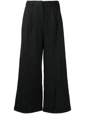 Парчовые брюки с узором Shanghai Tang. Цвет: черный