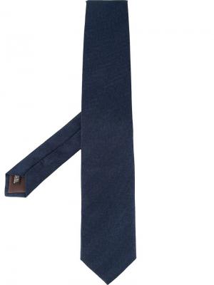 Однотонный галстук United Arrows. Цвет: синий