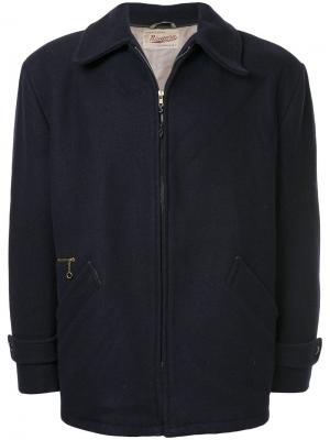 Короткое пальто на молнии Fake Alpha Vintage. Цвет: синий