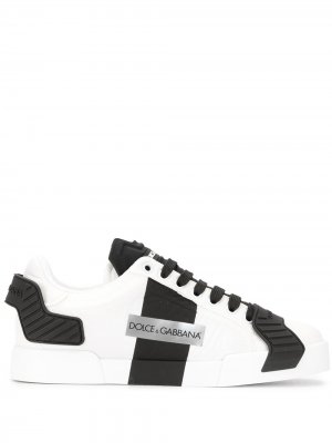Кроссовки с логотипом Dolce & Gabbana. Цвет: белый