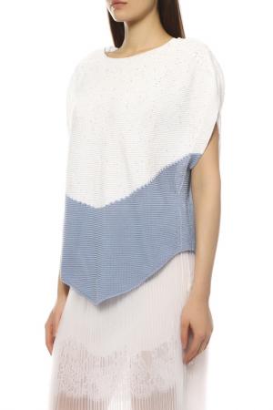Пуловер LORENA ANTONIAZZI. Цвет: бело-голубой