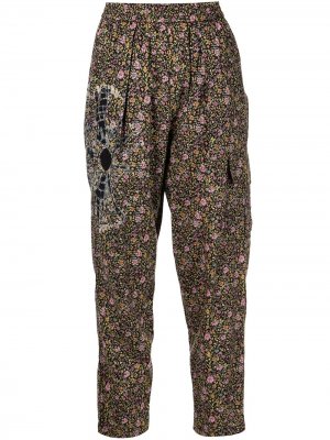 Укороченные брюки с цветочным принтом Raquel Allegra. Цвет: разноцветный