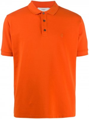 Однотонная рубашка-поло Pringle of Scotland. Цвет: оранжевый